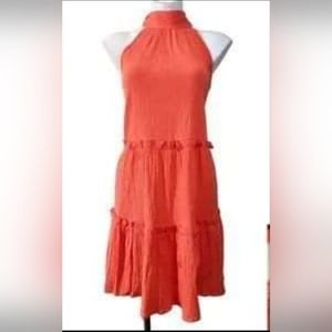 Happy Nation peach halter dress.